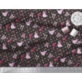thumbnail image 2 of Soimoi Black Cotton Voile Fabric Dot & Accessories Fashion Decor Fabric Printed Yard 42 Inch Wide, 2 of 3