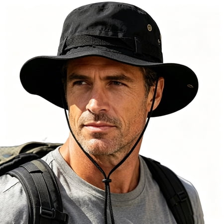 YUANxueke Military Boonie Hat Tactical Adjustable Bucket Hats for Men Hunting Fishing Outdoor Hiking Sun Hat