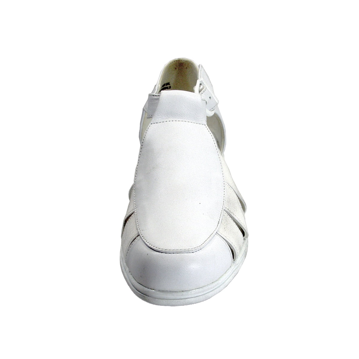24 HOUR COMFORT Nala Women's Wide Width T-Strap Comfort Leather Shoes WHITE 9