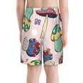 thumbnail image 3 of Cauagu Mushroom Print Swim Trunks for Men,Youth Boys Swim Shorts Compression Liner Beach Shorts Boys' Swimming Shorts 7-20 Years Bathing Suit-Small, 3 of 7
