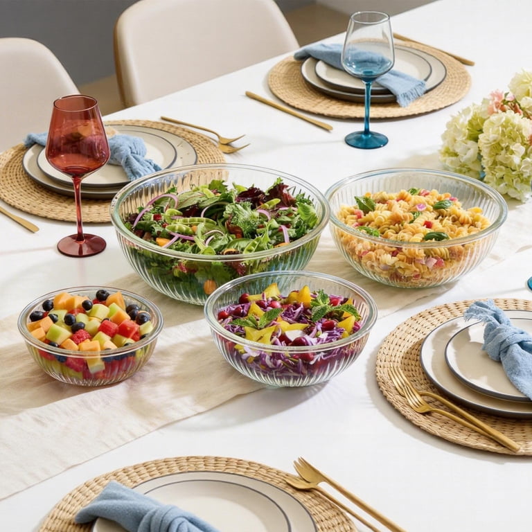 stusgo Glass Mixing Bowls with Lids, 5-Piece Set photo 5