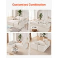 thumbnail image 4 of STAWAY Modular Sectional Sofa - L Shaped Cloud Couch with Chaise, Soft Corduroy, Extra-Wide Armrests, Customizable Design, Beige - Perfect for Living Room, 4 of 9