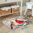 thumbnail image 2 of SPXUBZ Hello Winter Cardinal Birds Snowy Branch Non Slip Flannel Floor Mat for Bathroom Kitchen Bedroom Decor 16x24 inch, 2 of 5