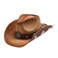 thumbnail image 2 of BELOVING Cowboy Hat Trendy Sun Protection Hat for Halloween Stage Performance Holiday pink, 2 of 10