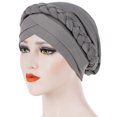 thumbnail image 1 of Bangcool Turban Headwrap Twisted Braid Elastic Beanie Headwrap Hair Loss Cover Sleep Cap, 1 of 8