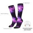 thumbnail image 5 of Women's Knee High Socks Nebula Purple Galaxy Pattern Outdoor Casual Tube Socks, 5 of 7
