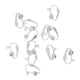 thumbnail image 5 of 12 Piezas De Latón Pendientes Convertidor De Espacios En Blanco Con Blanco plateado Zulema Clip on Earring Converter, 5 of 8