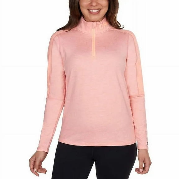 Champion Womens 1/4 Zip Pullover Pink XS
