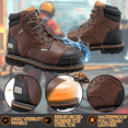 thumbnail image 3 of Herman Survivors Professional Men's Shoveler Waterproof 6" Steel Toe Work Boots, 3 of 9