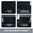 thumbnail image 4 of Swift Home 3PC Reversible Diamond Stitch Lightweight Quilt & Sham Set, Navy, Full/Queen, 4 of 6