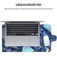 thumbnail image 3 of Pobuds Leather Laptop Sleeve, Padded Case, Thin Portable, Versatile Bag - Compatible with 13 inch laptops or MacBook Air Pro 13 inch 2016 or later - Horizontal, shiny, metallic blue, 3 of 5