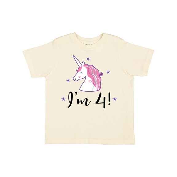 Inktastic 4th Birthday Cute Unicorn Girls Toddler T-Shirt