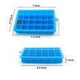thumbnail image 2 of Ice Cube Tray, 3 Pack Silicone Ice Cube Molds, Silicone Ice Cube Trays, 24 Cube per Silicone Ice Trays, Easier to Release, BPA Free for Alcohol/Coffee/Beverages (Blue, Green, Rose red), 2 of 5