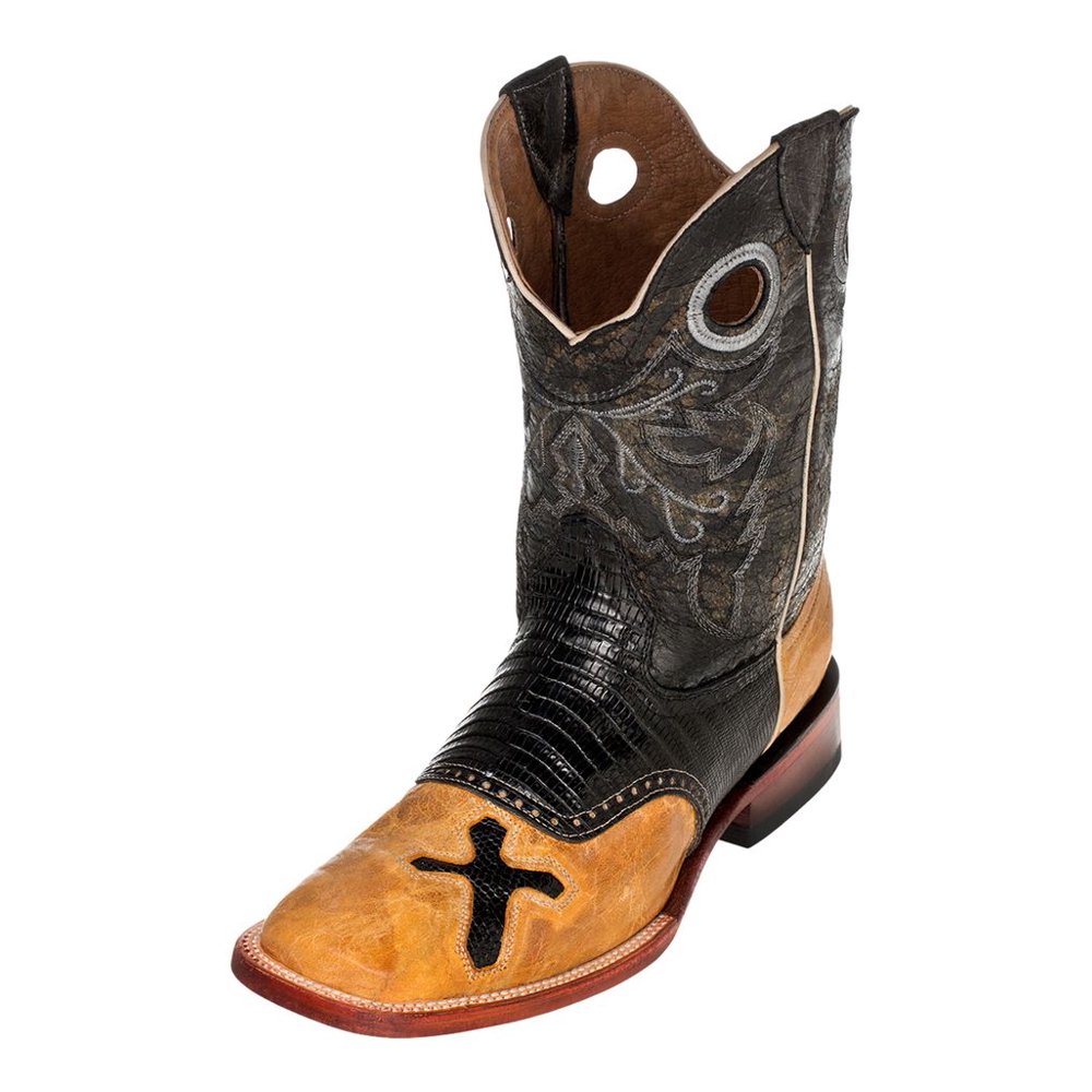 Ferrini Ferrini Western Boots Mens Exotic Lizard S Toe Saddle Black