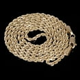 thumbnail image 3 of 14k Yellow Gold Solid Diamond Cut Rope Chain Necklace 26" 2mm - 26", 3 of 6