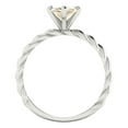 thumbnail image 4 of 2 ct Marquise Cut Natural Morganite Solitaire Engagement Ring for Women in 18K White Gold, 4 of 5