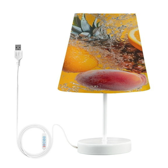 BZSMCE Table Lamp Creative Pineapple Orange with Water Splash Simple Pattern Night Light
