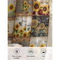 thumbnail image 6 of Sheer Curtains 96 Inches Long 2 Panels Set for Living Room, Sunflowers Semi Sheer Curtains for Windows, Farmhouse Vintage Western Texas Star Plaid Voile Window Treatments Rod Pocket Curtain, 6 of 7