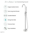 thumbnail image 3 of Ivy Freestanding Bathtub Faucet in Chrome, 3 of 11