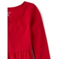 thumbnail image 2 of The Children's Place Girls Long Sleeve Tiered Sweetheart Dress, Sizes XS-XXL, 2 of 3
