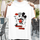 thumbnail image 2 of Camiseta holgada coreana para mujer, camiseta de manga larga con cuello redondo de dibujos animados de Disney, Camiseta de Mickey para mujer, camiseta negra, blanca y gris, 2 of 4