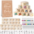 thumbnail image 1 of Kit de juego Baby Shower Blocks Aisharery, 117 unidades con bloques de madera, 1 of 6