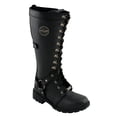 thumbnail image 4 of Milwaukee Leather MBL9380 Women's Black 'Jane' 15-inch Leather Combat Style Harness Motorcycle Boots 7.5, 4 of 9