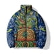 thumbnail image 3 of Chaqueta de invierno para hombre, chaqueta de moda, abrigo para hombre, chaqueta de algodón con estampados personalizados de hojas y radio, ropa holgada de algodón, 3 of 5