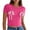Hot Pink, variant on yillto Womens Girls Crop Tops Short Sleeve Crew Neck Cute Bow Tee Casual Base Layer Summer Shirts