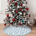 thumbnail image 5 of Yiaed Nautical Theme Anchors Print Christmas Tree Skirt , Tree SkirtsTree Mat for Christmas Winter Holiday Indoor Decorations-30", 5 of 7
