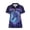 Purple Horse Rose Galaxy, variant on FUIALDOLG Dog Paw Bone Heart Pattern Anti Fade Tennis Shirts for Sport Golf Running, Breathable Golf Polo Tops Stretch Polyester Short Sleeve Golf Shirts for Women