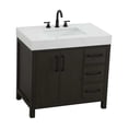 thumbnail image 6 of Elegant Kitchen and Bath 36 inch Single Bathroom Vanity In Mocha Brown, 6 of 10