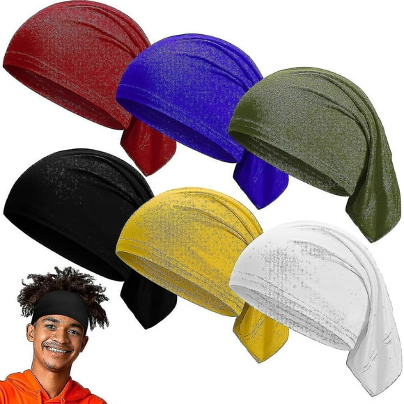 6 Pcs Unisex Dreadlock Bands Tubes Elastic Braids Cap Long Hair Dreads Head Wrap Ty