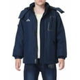 thumbnail image 3 of Girls and Boys Warm Winter Coats Kid's Fleece Ski Jacket Waterproof Rain Jackets, Navy, 3 of 7