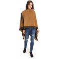 thumbnail image 3 of Poncho Châle Coloré - Marron, Cardigan Ouvert pour Automne/hiver, 3 of 5