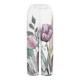 thumbnail image 4 of Lilgiuy Womens Elastic Waist Buttons Printing Thin Stretch Skinny Pants Trousers for Errands Exercise, 4 of 5