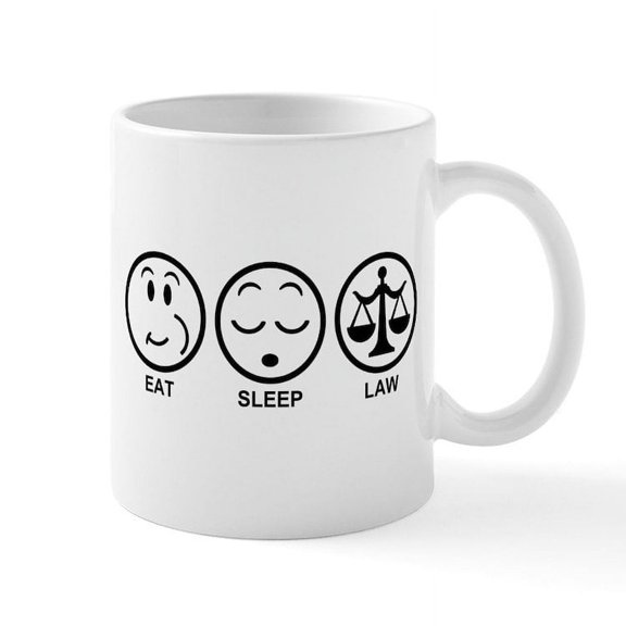 CafePress - Eat Sleep Law Mug - 11 oz Ceramic Mug - Novelty Coffee Tea Cup