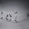 thumbnail image 4 of Adecuado para montura de gafas de ala ancha para hombre, montura de ojo para miopía retro de estilo japonés de titanio puro, montura generosa, 4 of 5
