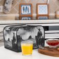 thumbnail image 6 of Haiem 60s Black White Western Cowboy Print Toaster Covers 4 Slice Wide Slot,Bread Dust Cover & Fingerprint Protection,Bread Machine Cover,Appliance Covers, 6 of 7