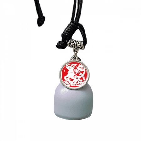 

Paper-cut Dog Animal China Zodiac Wind Chimes Bell Car Pendant