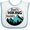 White and Blue, variant on Inktastic Dad's Hiking Buddy with Mountains and Trees Boys or Girls Baby Bib