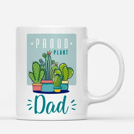 

Custom Mugs Proud Plant Dad Planter Father Gardener Planting Dads Succulent Lover Funny Gifts Santa Christmas Presents Ceramic Coffee 11oz 15oz Mug