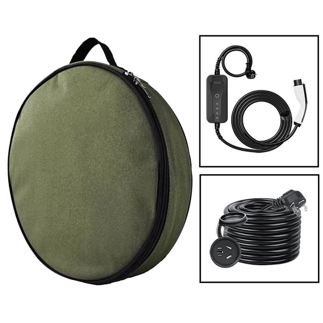 Bolsa de almacenamiento de cables de carga EV perfecl tela Oxford resistente al desgaste Verde