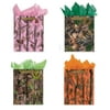 All Occassion Party Gift Bags - Set of 4 Happy Birthday Large Camo Gift Bags w/Tags & Tissue Paper