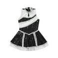 thumbnail image 6 of DPOIS Kids Girls Sleeveless Sequins Dance Dress Cheer Costume Black 10, 6 of 7