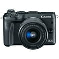 thumbnail image 4 of Canon EOS M6 Mirrorless Digital Camera with 15-45mm Lens | 24.2MP APS-C Sensor, Dual Pixel AF & Full HD Video | Travel & Vlogging Camera (1724C011) + Canon EF-M Lens Adapter + HG-100TBR Grip + More, 4 of 8