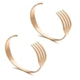 thumbnail image 1 of Guardurnaity Brazalete abierto de 2 piezas para mujer, brazalete decorativo de boda, aniversario, vacaciones, joyería de moda para mujer Ropa, zapatos y accesorios Miscelánea Oro rosa Guardurnaity AP016029-03, 1 of 6