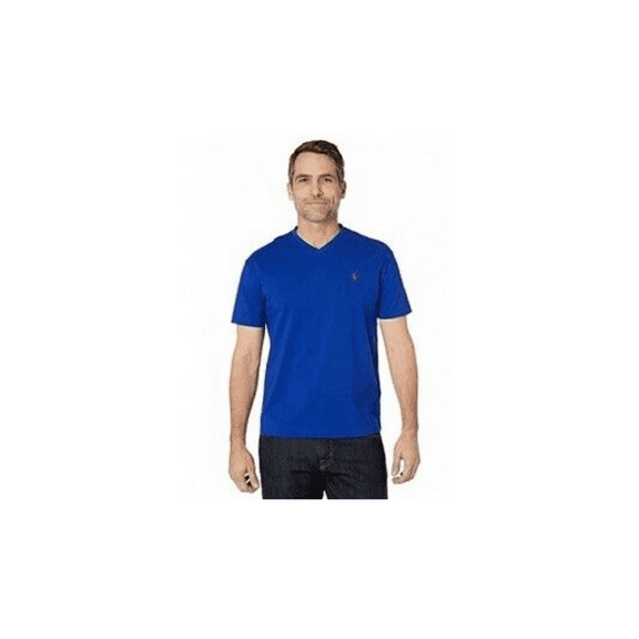 Polo Ralph Lauren Men's V Neck T Shirt Royal Blue, 2LT