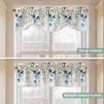 thumbnail image 4 of Spring Floral Tie Up Valance Curtains for Windows, Kitchen Curtains Window Shades, Weeping Blue Botanical Summer Vintage Light Filtering Roman Curtain Valances for Bedroom/Bathroom/Cafe 42"x18", 4 of 9
