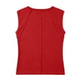 thumbnail image 7 of ITSAME Womens Ribbed Tank Tops Crewneck Sleeveless Shirts Summer Stretchy Casual Tops Red Size XL, 7 of 7